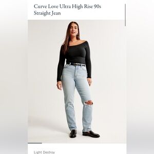 Abercrombie Curve Love 90s Straight Ultra High Rise (34/18L)